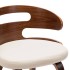 Sillas de comedor 4 uds madera curvada y cuero sintético