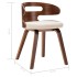 Sillas de comedor 4 uds madera curvada y cuero sintético