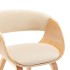 Sillas de comedor 2 uds madera curvada y cuero sintético