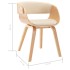 Sillas de comedor 2 uds madera curvada y cuero sintético