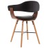 Sillas de comedor 4 uds cuero sintético y madera curvada
