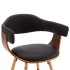 Sillas de comedor 4 uds cuero sintético y madera curvada