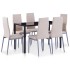 Conjunto de mesa y sillas de comedor 7 piezas color