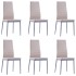 Conjunto de mesa y sillas de comedor 7 piezas color
