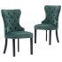 Sillas de comedor 2 unidades terciopelo verde