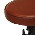 Taburetes de cocina 2 uds cuero auténtico marrón hierro