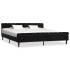 Estructura de cama sin colchón terciopelo negro 200x200