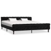 Estructura de cama sin colchón terciopelo negro 200x200 cm