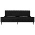 Estructura de cama sin colchón terciopelo negro 200x200