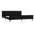 Estructura de cama sin colchón terciopelo negro 200x200
