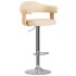 Taburetes de cocina 2 uds cuero sintético madera curvada