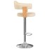 Taburetes de cocina 2 uds cuero sintético madera curvada