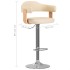 Taburetes de cocina 2 uds cuero sintético madera curvada
