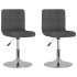 Sillas de comedor giratorias 2 unidades tela gris