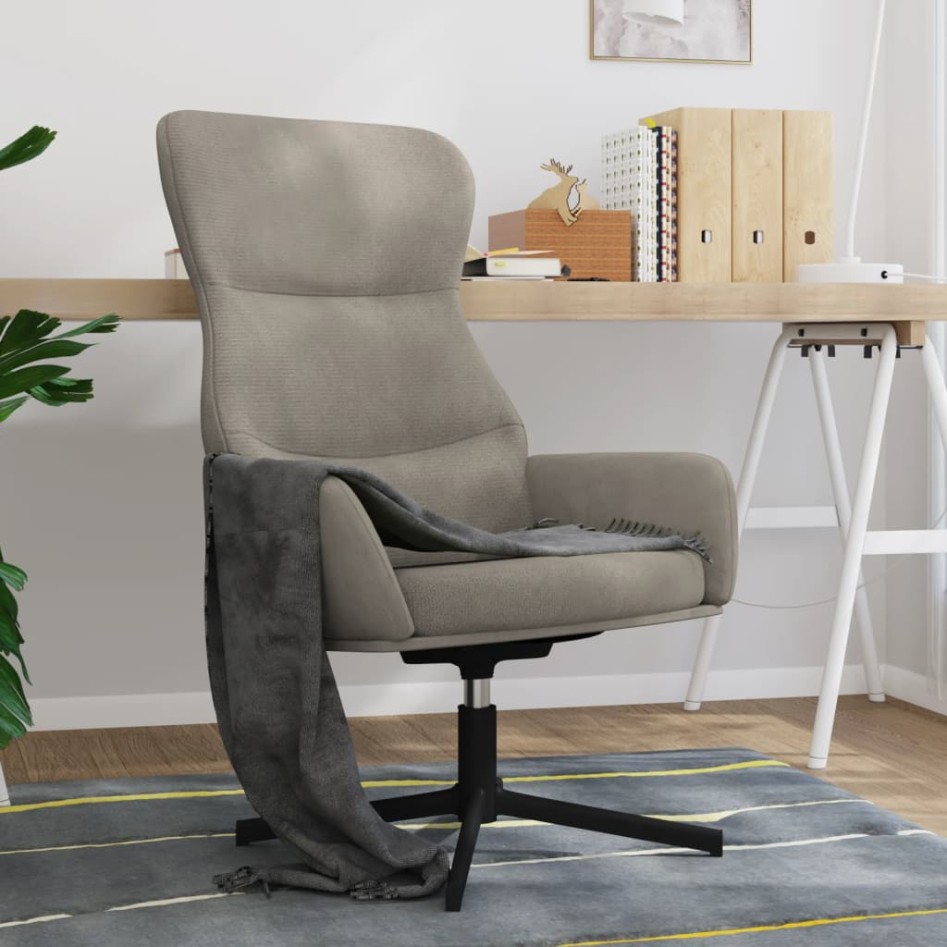 Silla de relajación de terciopelo gris