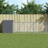Caseta perros con corral acero galvanizado gris 110x1221x110