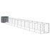 Caseta perros con corral acero galvanizado gris 110x1221x110