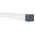 Caseta perros con corral acero galvanizado gris 110x1221x110