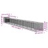 Caseta perros con corral acero galvanizado gris 110x1221x110