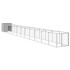 Caseta perro corral acero galvanizado gris claro