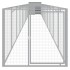 Caseta perro corral acero galvanizado gris claro