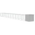 Caseta perro corral acero galvanizado gris claro