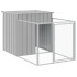 Caseta perro corral acero galvanizado gris claro