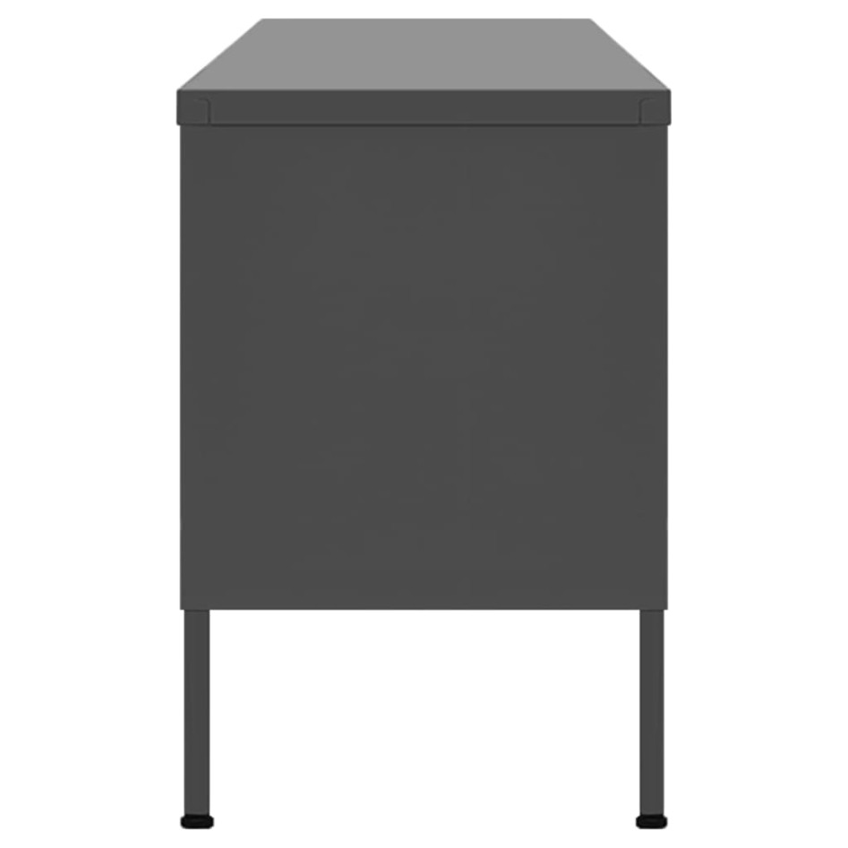 Mueble para TV de acero gris antracita 105x35x50
