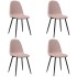 Sillas de comedor 4 unidades terciopelo