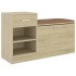 Banco zapatero madera de ingeniería roble Sonoma 94,5x31x57