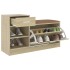 Banco zapatero madera de ingeniería roble Sonoma 94,5x31x57