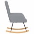 Silla mecedora de tela gris
