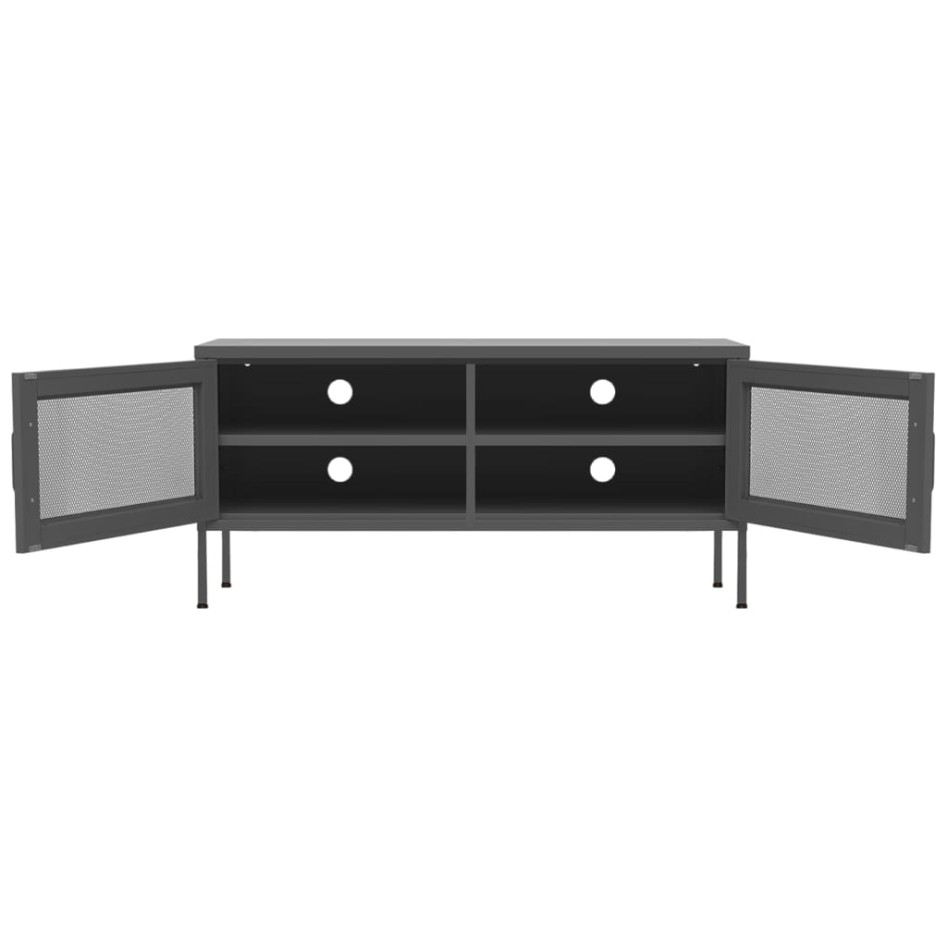 Mueble para TV de acero gris antracita 105x35x50