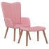 Sillón de relax con taburete terciopelo