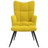 Sillón de relax con taburete terciopelo amarillo