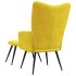 Sillón de relax con taburete terciopelo amarillo
