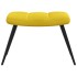 Sillón de relax con taburete terciopelo amarillo