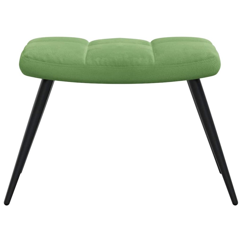 Sillón de relax con taburete terciopelo verde