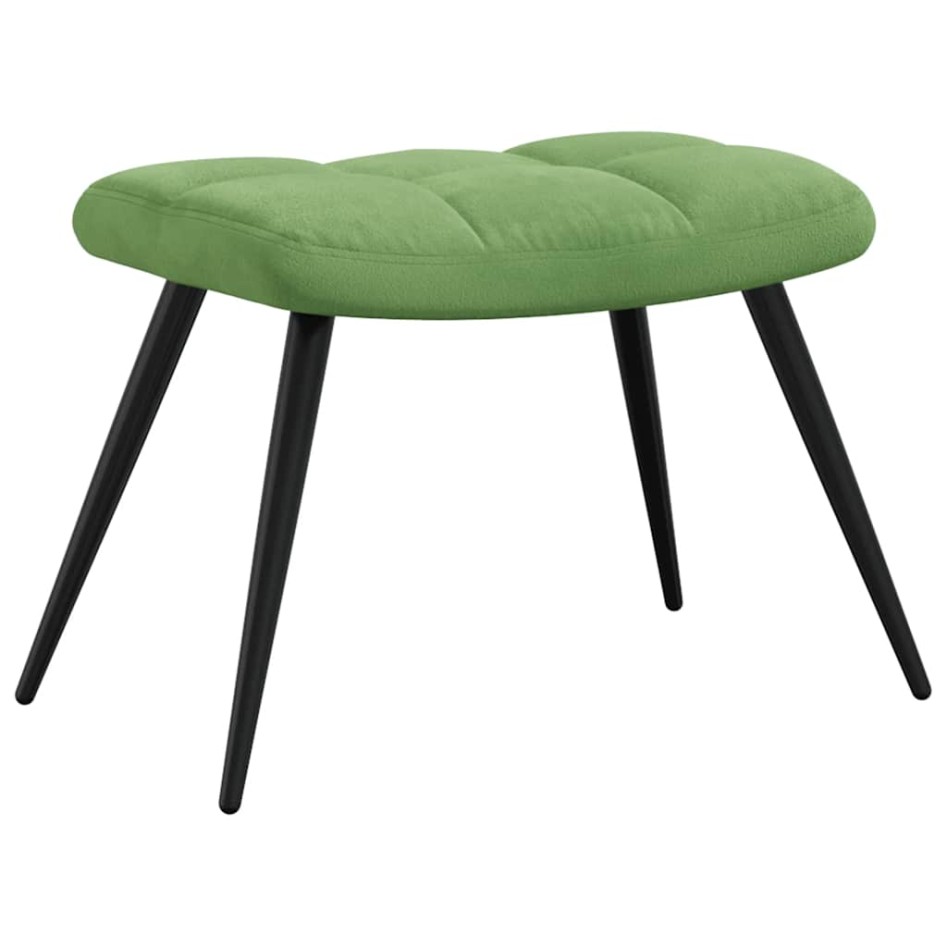 Sillón de relax con taburete terciopelo verde