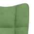 Sillón de relax con taburete terciopelo verde