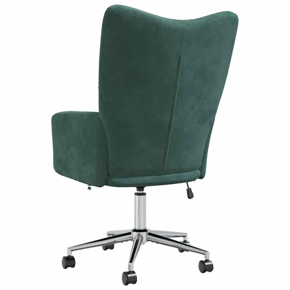 Silla de relajación de terciopelo verde