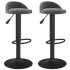Taburetes de cocina 2 unidades terciopelo gris