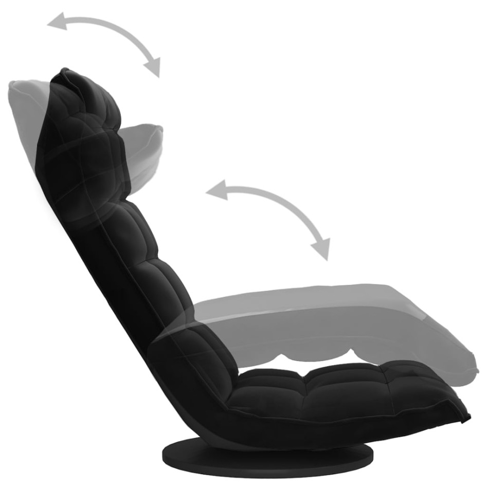 Silla de suelo giratoria de terciopelo