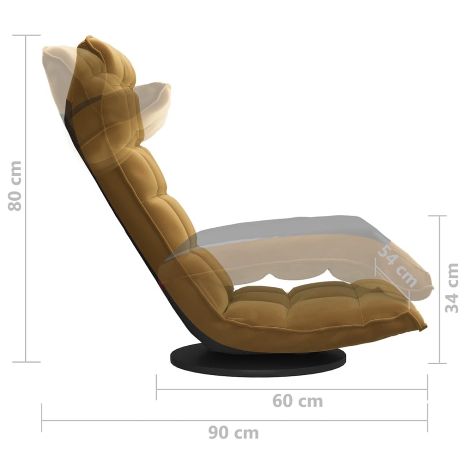 Silla de suelo giratoria de terciopelo