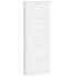 Mueble zapatero madera contrachapada blanco brillo 59x17x169