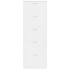Mueble zapatero madera contrachapada blanco brillo 59x17x169