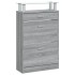 Mueble zapatero madera contrachapada gris Sonoma 63x24x104