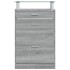 Mueble zapatero madera contrachapada gris Sonoma 63x24x104