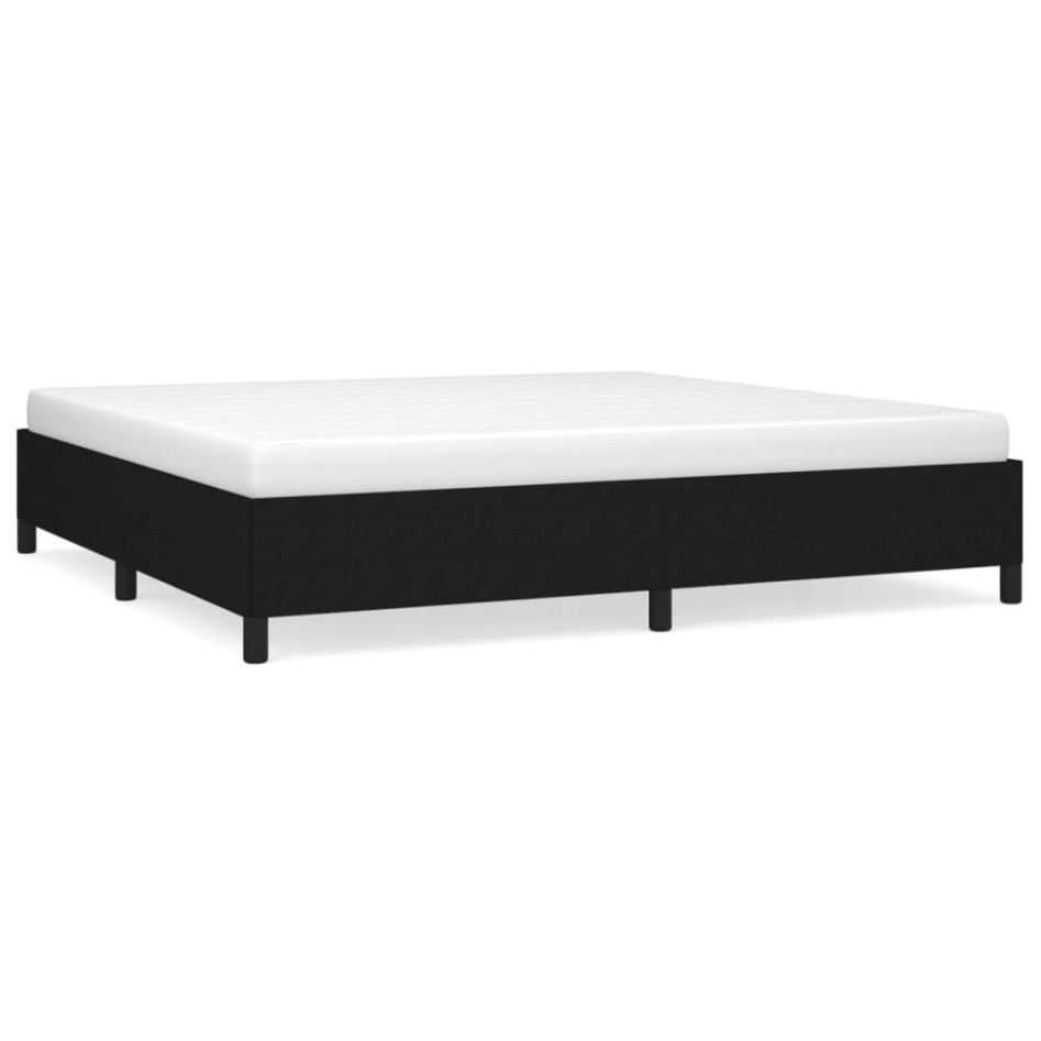 Cama sin colchón tela negro 200x200