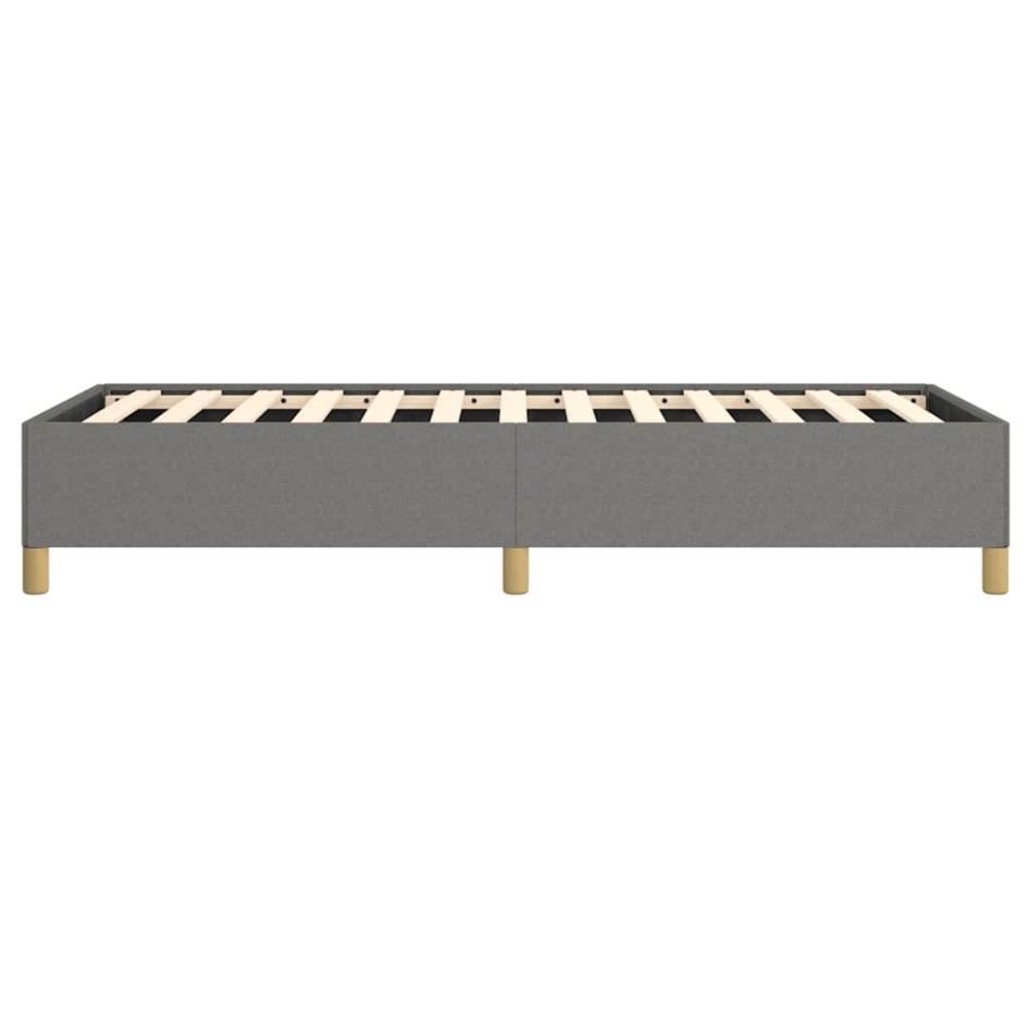 Estructura de cama sin colchón tela gris oscuro 90x200